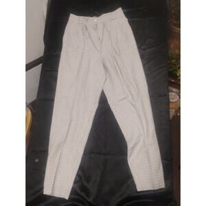 Vtg Pleated Golf Pants Women's Size 9 High Waist Houndstooth Plaid USA Old Money
